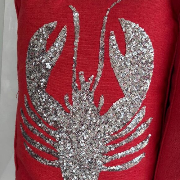 Unbranded Set of 2 Lobster Throw Pillows Red Size 18" x 12" - Picture 4 of 8